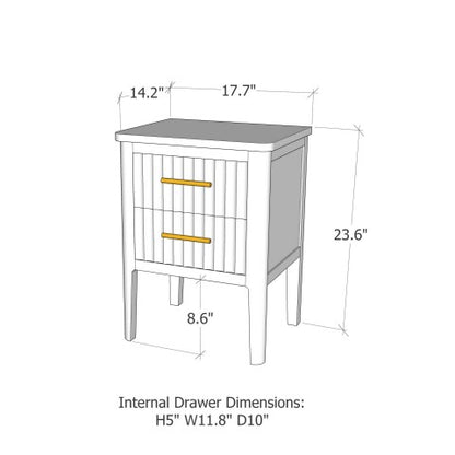 Greener Valley 2 Drawer End Table