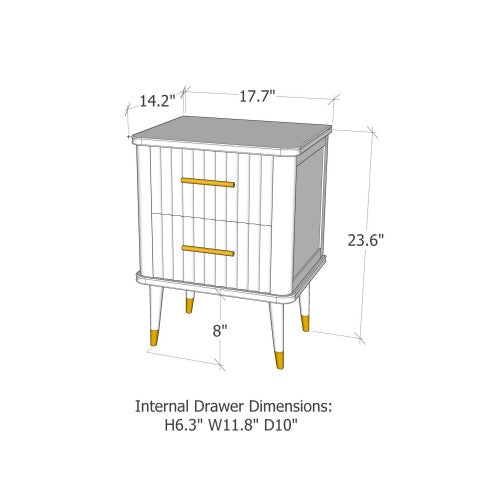 Greener Valley 2 Drawer End Table