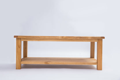 Ready-to-assemble solid wood coffee table